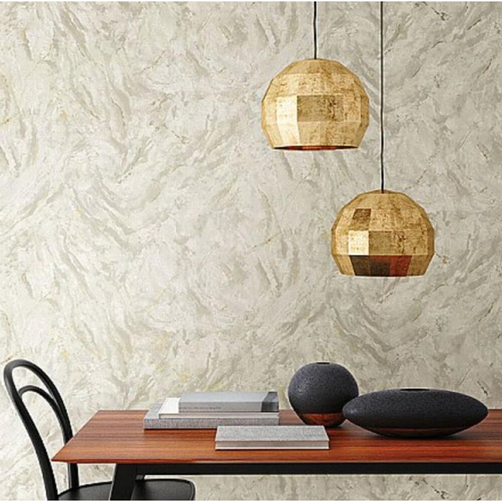 2-Pack Titania Taupe Marble Textured Premium Wallpaper Double Rolls Washable Dec